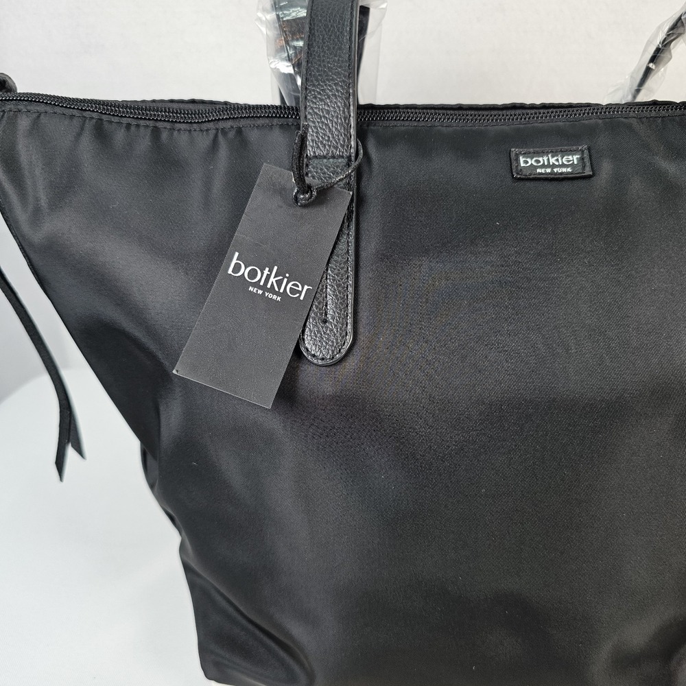Botkier‎ Tote Bag New York Bond Zipper Accents Organize Laptop Travel Work Black - Picture 6 of 8